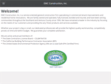 Tablet Screenshot of emcconstructioninc.com